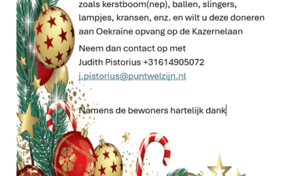 Schenk kerstdecoraties aan onze Oekraïnse wijkbewoners